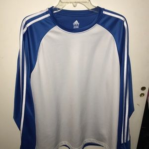 Adidas blue & white long sleeve 💙
